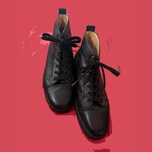 Christian Louboutin High Top Leather Louis Sneakers Mens Size 8.5